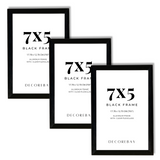 Decorebay Home 7x5 Inch Aluminum Modern Gallery Picture Photo Frame (Black)