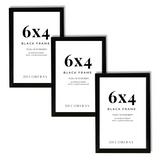 Decorebay Home 6x4 Inch Aluminum Modern Gallery Picture Photo Frame (Black)