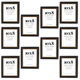 Decorebay Home 10x8 Polymer Picture Photo Frame (Black)
