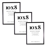 Decorebay Home 10x8 Inch Aluminum Modern Gallery Picture Photo Frame (Black)