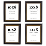 Decorebay Home 10x8 Polymer Picture Photo Frame (Black)