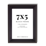Decorebay Home 7x5 Solid Wood Picture Photo Frame (Black)