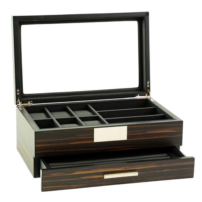 Decorebay Emerald Luxury Watch, Sunglasses & Jewelry Box