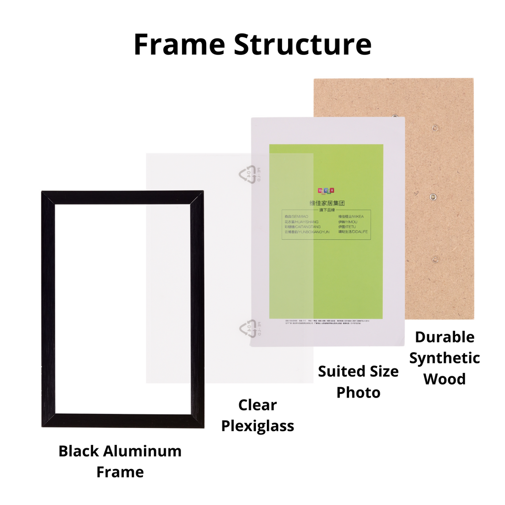 Decorebay Home 6x4 Inch Aluminum Modern Gallery Picture Photo Frame (Black)