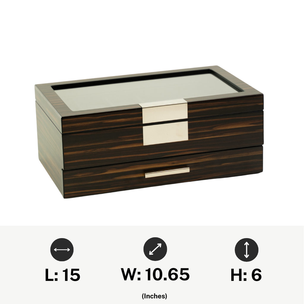 Decorebay Emerald Luxury Watch, Sunglasses & Jewelry Box