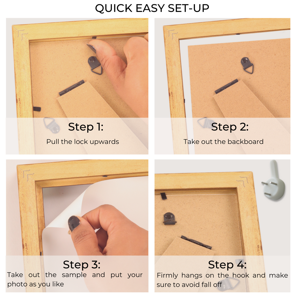 Decorebay Home 11x14 Solid Wood Picture Photo Frame (Black)