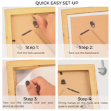 Decorebay Home 11x14 Solid Wood Picture Photo Frame (Black)