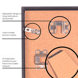 Decorebay Home 7x5 Inch Aluminum Modern Gallery Picture Photo Frame (Black)