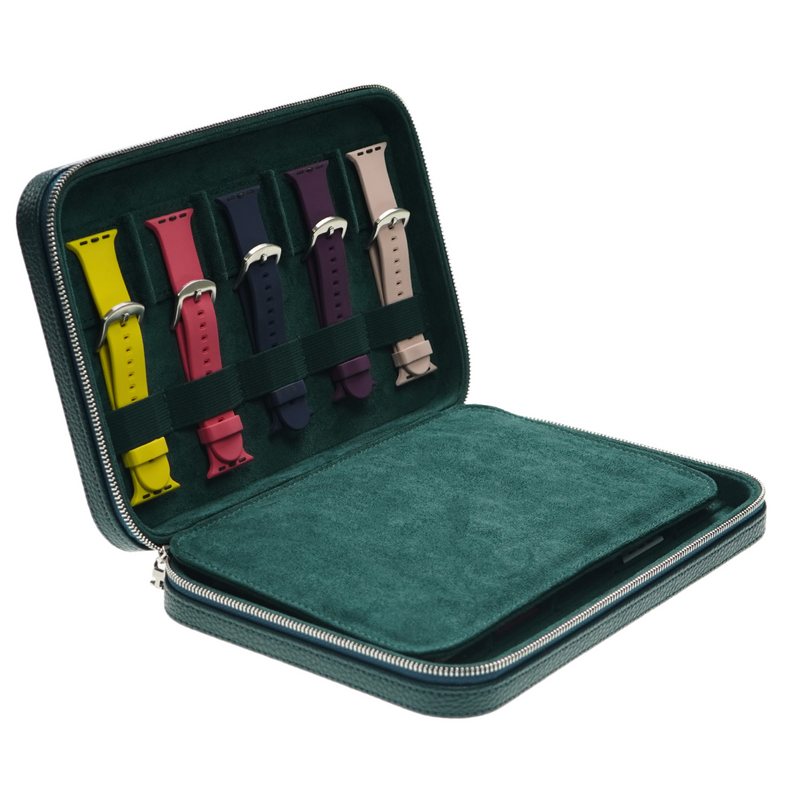 Decorebay Luxury 10 Slots Leather Watch Strap Case & Organizer (Green)