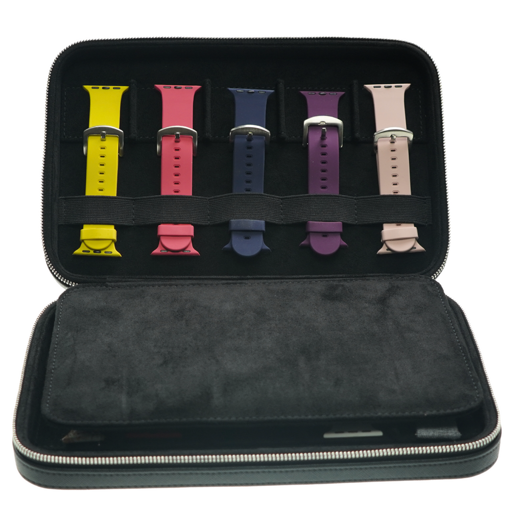 Decorebay Luxury 10 Slots Leather Watch Strap Case Organizer Black
