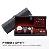 Decorebay Travel Size Round Watch, Cufflinks and Jewelry Box Organizer Fabulous