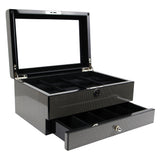 Decorebay Carbon Knight 8 Watch & Jewelry Box with Pullout drawer
