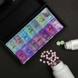 Decorebay Pill & Medication box with daywise compartment and pills