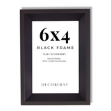 Decorebay Home 6x4 Solid Wood Picture Photo Frame (Black)