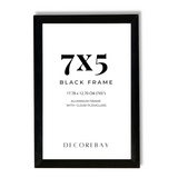 Decorebay Home 7x5 Inch Aluminum Modern Gallery Picture Photo Frame (Black)