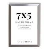 Decorebay Home 7x5 Aluminum Picture Photo Frame (Silver)
