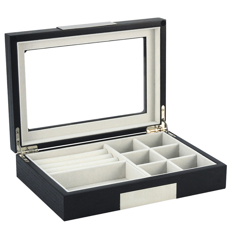 Decorebay MixMaster Luxury Cufflink Case & Ring Storage Organizer Jewellery Box Gift