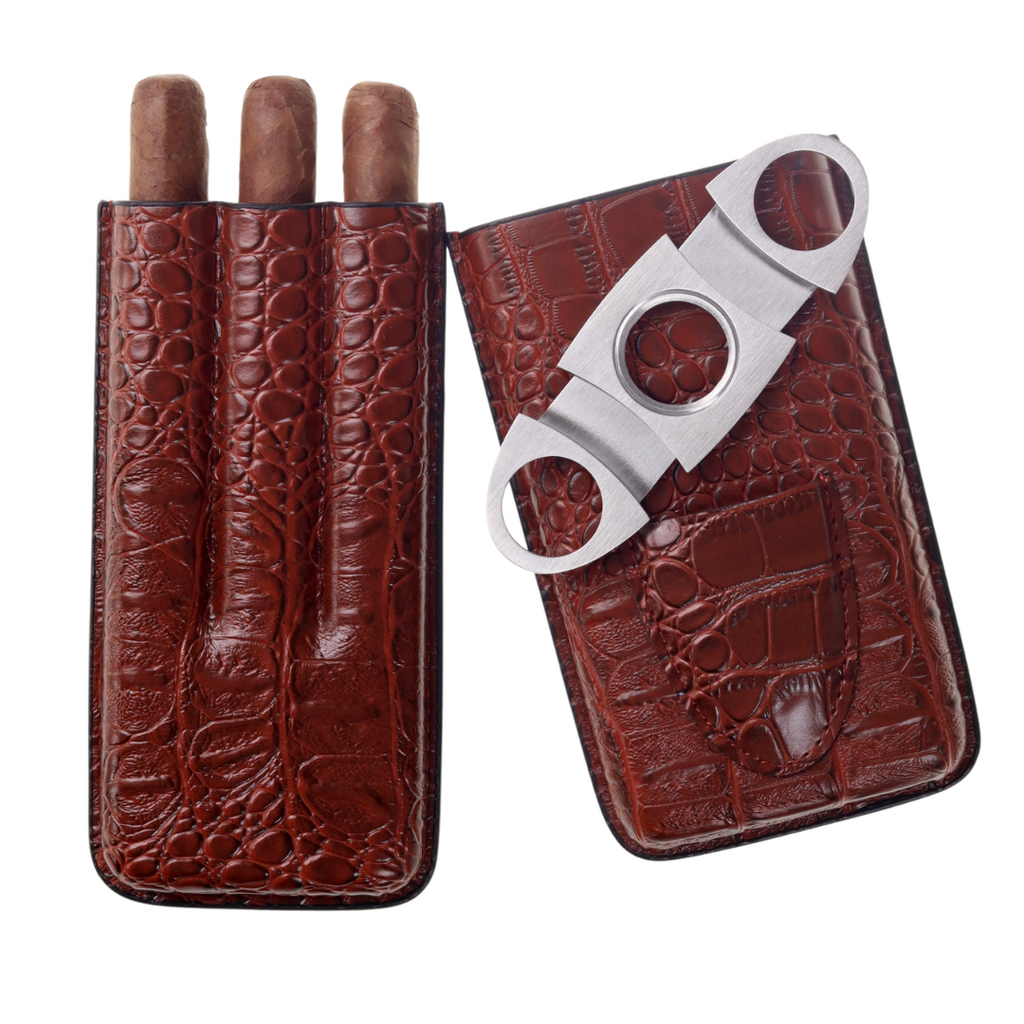 Travel Cigars Case Personalized Leather Cigar Case Groomsmen 