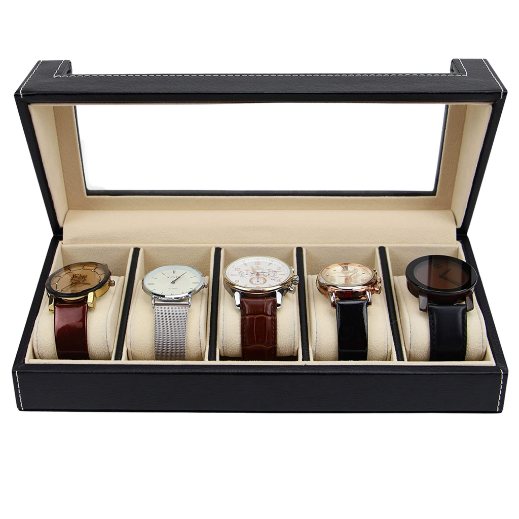 Decorebay Taupe Watch Eyeglasses Sunglasses Jewelry Box Organizer