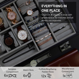 Decorebay SuperStar Luxury Watch, Sunglasses Display Case & Jewelry Organizer