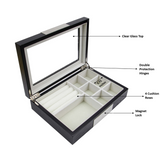 Decorebay MixMaster Luxury Cufflink Case & Ring Storage Organizer Jewellery Box Gift