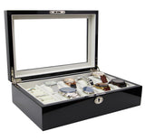 Decorebay Java Watch and jewelry organizer with watches ,cufflinks and clear view glass